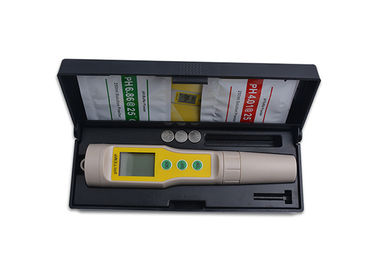 Medidor de pH acessível da casa/escola com compensação de temperatura, cor amarela