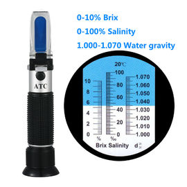 presente 100ppt que embala 2 em 1 Refractometer da salinidade do ATC