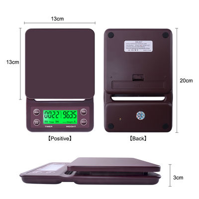 Escala de peso eletrônica do café do LCD da carga de 6.6LBS 3kg