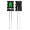 Detector de solo 6 em 1 -- pH, humidade, temperatura, luz, umidade, teste de fertilidade -- ideal para uso interior, exterior e jardim.