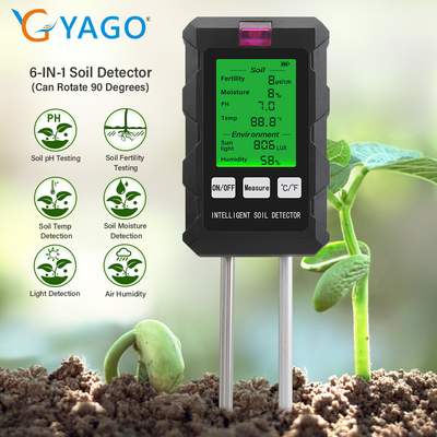 Dispositivo de teste de solo todo-em-um: 6 em 1 metros precisos para plantas saudáveis e crescimento ideal