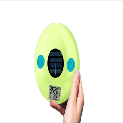 Teste de temperatura de salinidade de 2 em 1 movido a energia solar para piscinas
