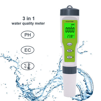 3 - em - 1 Tester de Qualidade da Água - pH/CE/Temp Meter com ATC para Domicílio, Aquário e Laboratório