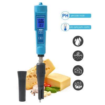 2 em 1 medidor de pH digital com ecrã LED e precisão de 0,01pH para carne de frutas descascadas