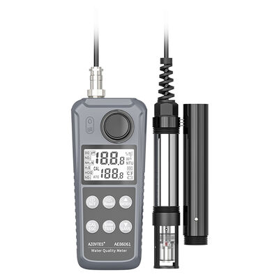 Medidor Digital de Qualidade de Água 6 em 1 AE86061 com Compensação Automática de Temperatura e Resolução de 0,1mg/L para Fazenda de Peixes e Camarões