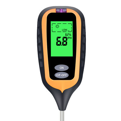 Medidor de ph do solo 6 em 1, ferramenta multifuncional de teste de solo para jardim, ph/fertilidade/umidade/luz/umidade do ar/temperatura