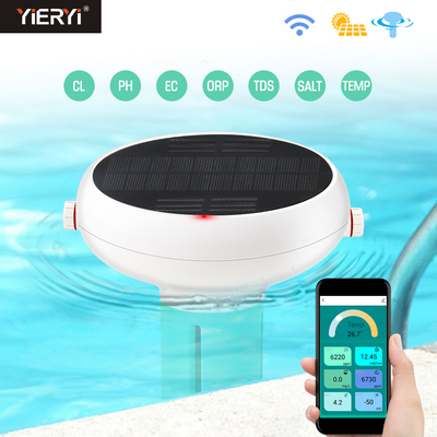 Tuya Zigbee Carregamento Solar Piscina Monitor de Qualidade da Água Chlorometro PH/ORP/EC/TDS/Salinidade