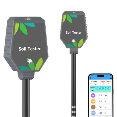 Alta precisão 8 em 1 medidor de umidade digital solo Bluetooth inteligente