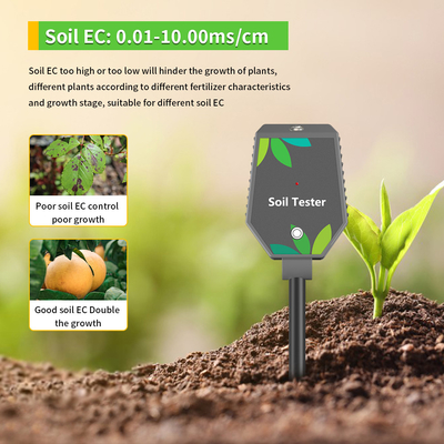 6 em 1 YIERYI Plantas medidor de solo digital com ecrã LCD