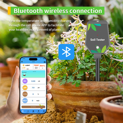 6 em 1 YIERYI Plantas medidor de solo digital com ecrã LCD