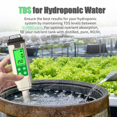YiERYi YG-9908 4 em 1 Tester de Qualidade da Água PH / TDS / EC / Temperatura Multifuncional Pen de Teste Com Design Portátil de Alta Precisão