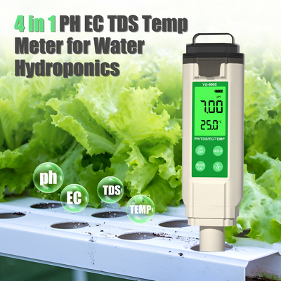 YiERYi YG-9908 4 em 1 Tester de Qualidade da Água PH / TDS / EC / Temperatura Multifuncional Pen de Teste Com Design Portátil de Alta Precisão