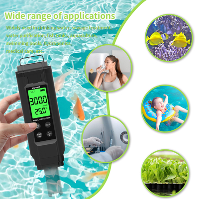YIERYI YG-9909 Teste digital de qualidade da água 5 em 1 Teste de pH de alta precisão para jardim agrícola