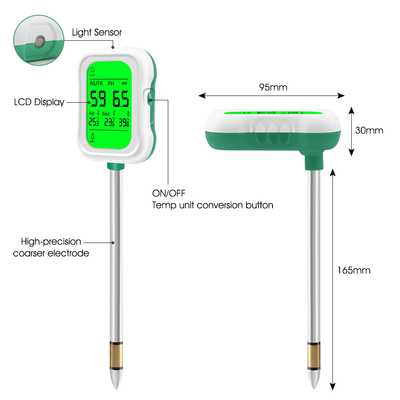 Yieryi 7-in-1 Soil Tester ¢ Ferramenta essencial para o pH do solo, umidade, intensidade de luz e temperatura, fertilidade, umidade do ar, temperatura ambiente