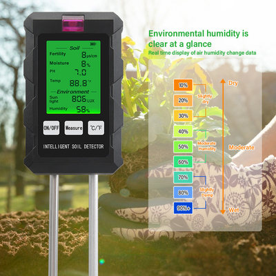 Dispositivo de teste de solo todo-em-um: 6 em 1 metros precisos para plantas saudáveis e crescimento ideal