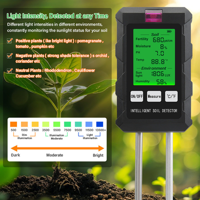 Analista de solo inteligente 6 em 1: perfeito para jardineiros, agricultores e amantes de plantas