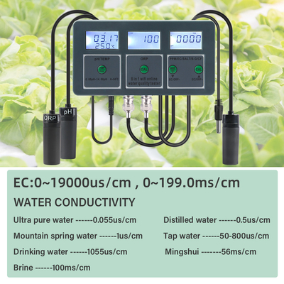 Monitor inteligente de qualidade da água atualizado. Conectividade WiFi. Controlado por aplicação. Ideal para hidroponia e tanques de peixes.