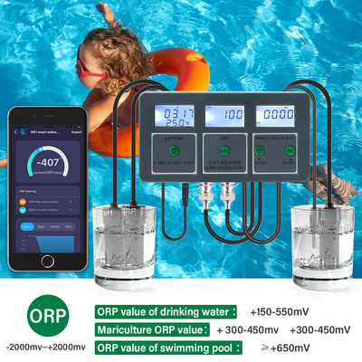 Kit de teste de água profissional 8-em-1 Análise abrangente Smart APP Control Sensores de alta precisão