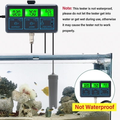 Monitores inteligentes de qualidade da água 7 em 1 pH/EC/ORP/PPM/CF/TDS/Temperatura para aquários, hidroponia e piscinas