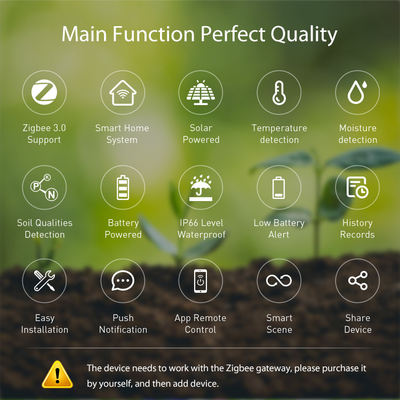 Sensor de solo inteligente sem fio avançado   Solar Charging & App-Controlled Monitoring for Sustainable Farming