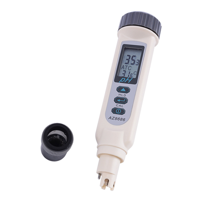 Medidor de pH digital portátil ¢ AZ8686 Tester de laboratório com ecrã LCD e calibração com toque único