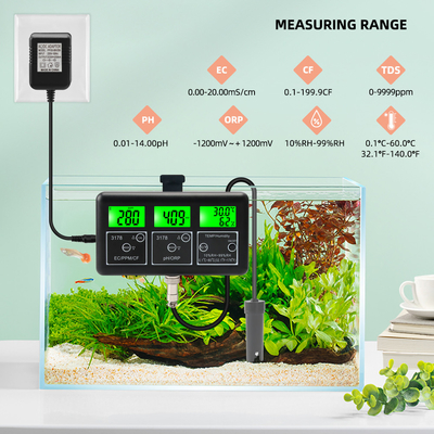 7 em 1 RS485 Multi-parameter Monitor de água com recarregável Ni-MH Bateria ± 0.05pH precisão