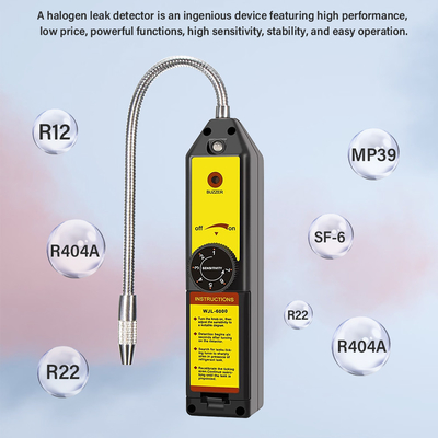 Detector de fugas de halogênio portátil para sistemas de climatização e climatização R134a R404A