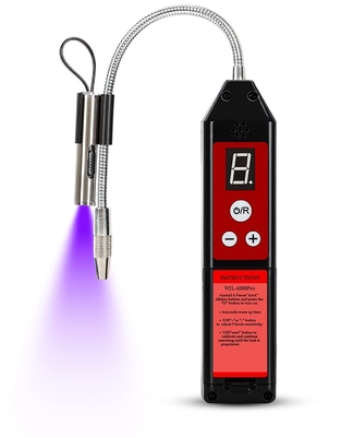 Detector de fugas de freão com sonda flexível e alarme visual audível