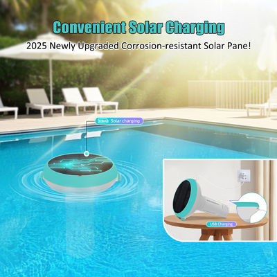 7 em 1 Smart Pool Monitor com App   Solar / USB Powered Tester de Qualidade da Água