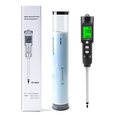 CE-8801 Contador de solos Display digital portátil para plantação horticultural EC detector de solos salinos para plantação de solos em vasos domésticos