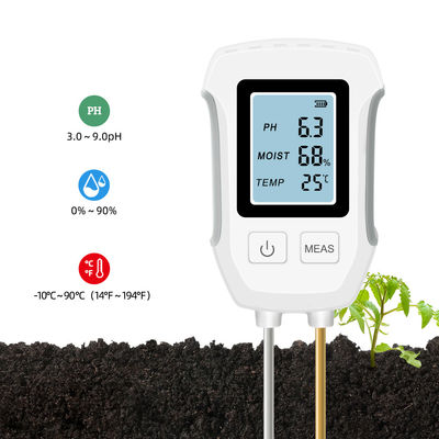 Testador de Solo: Medidor 3-em-1 de pH, Umidade e Temperatura para Plantas Saudáveis