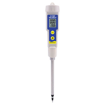 Medidor de EC e Temperatura do Solo - Medidor à prova d'água 2 em 1 com faixa de 0,00 - 4,00 mS/cm, para Jardim/Hidroponia/Plantas de Interior