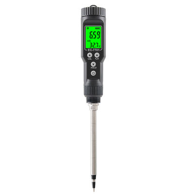 Teste de solo impermeável 2 em 1 EC (0,00 - 10,00 mS/cm) e temperatura (-30°C - 80°C) Métro para jardinagem e agricultura