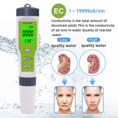 3 - em - 1 Tester de Qualidade da Água - pH/CE/Temp Meter com ATC para Domicílio, Aquário e Laboratório