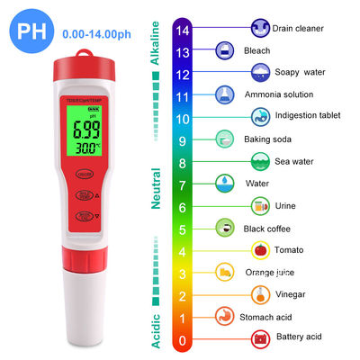 4 - em - 1 Tester de qualidade da água - pH/CE/TDS/Temp Meter para aquicultura, água potável e laboratório