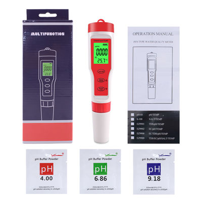 4 - em - 1 Tester de qualidade da água - pH/CE/TDS/Temp Meter para aquicultura, água potável e laboratório