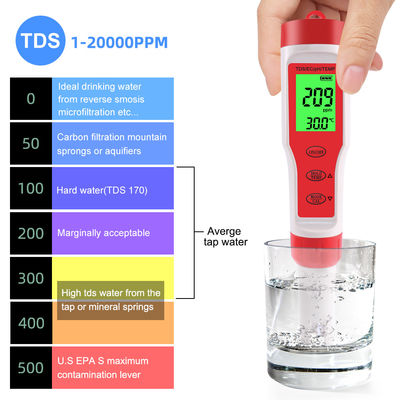 4 - em - 1 Tester de qualidade da água - pH/CE/TDS/Temp Meter para aquicultura, água potável e laboratório