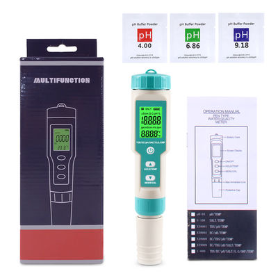7 - em - 1 Tester de Qualidade da Água - EC/Salinidade/TDS/Temp/pH/ORP/S.G Meter para Aquicultura, Casa e Laboratório