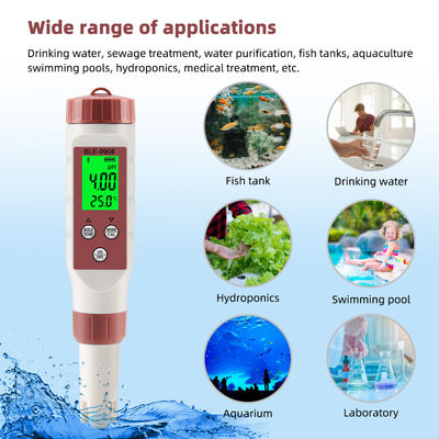 Smart 4 em 1 Tester de Qualidade da Água com Bluetooth - pH/TDS/EC/Temp Meter para Casa, Hidroponia e Laboratório