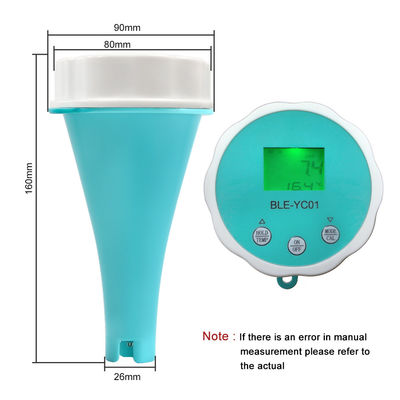 Teste de água de piscina inteligente Bluetooth - pH/EC/TDS/ORP/CL/Temp Meter de 6 em 1 para piscinas e locais aquáticos