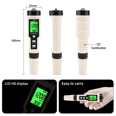 4 - em - 1 Teste de qualidade da água com hidrogénio - H2/pH/ORP/Temp Meter para saúde, aquicultura e laboratório