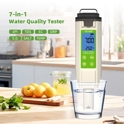 7 - em - 1 Tester de Qualidade da Água - pH/TDS/EC/ORP/S.G/Salt/Temp Meter para Domicílio, Piscina e Laboratório