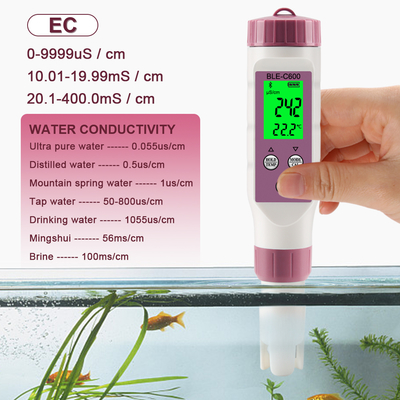 Medidor Digital de Qualidade da Água 6 em 1 pH/CE/TDS/ORP/Sal/Temperatura Testador de Água Potável