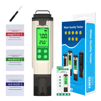 Caneta Testadora de Qualidade da Água PH TDS EC TEMP Com Visor Retroiluminado