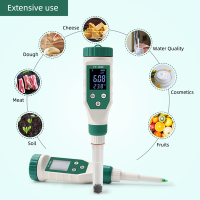 Detector de PH digital sem fio Bluetooth Medidor de PH para alimentos, carne, queijo Cosméticos Versátil e preciso