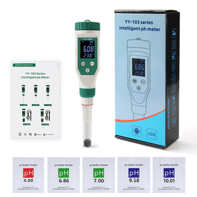 Detector de PH digital sem fio Bluetooth Medidor de PH para alimentos, carne, queijo Cosméticos Versátil e preciso
