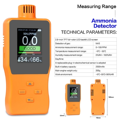 Detector de Monitoramento de Temperatura e Umidade de Gás Amônia para Medições Precisas