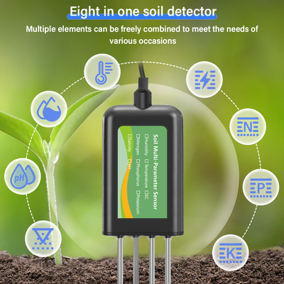 Sensor de solo 8 em 1 para Android NPK PH Umidade EC Medidor de Salinidade