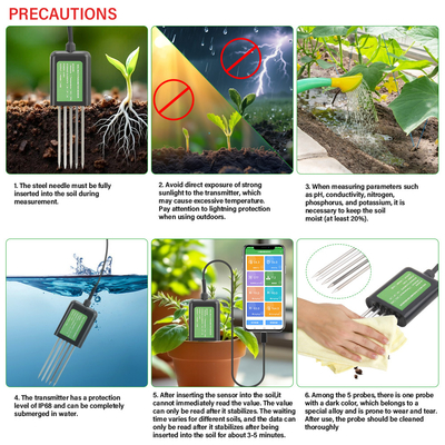 7-em-1 Sensor de Solo USB Tester de Solo Agricultura Solo CE PH NPK Contador de Nutrientes Para Android