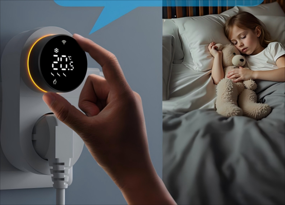 Tuya Smart WiFi Thermostat Plug Com Sensor de Temporização Controle de Toque